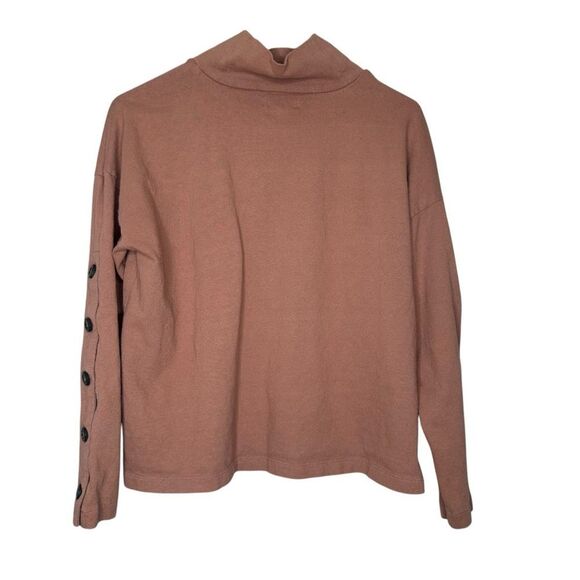 |EUC| MADEWELL Button Sleeve Turtle Neck Top - Picture 5 of 6